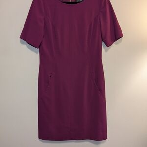 Tahari ASL Fuchsia Midi Dress